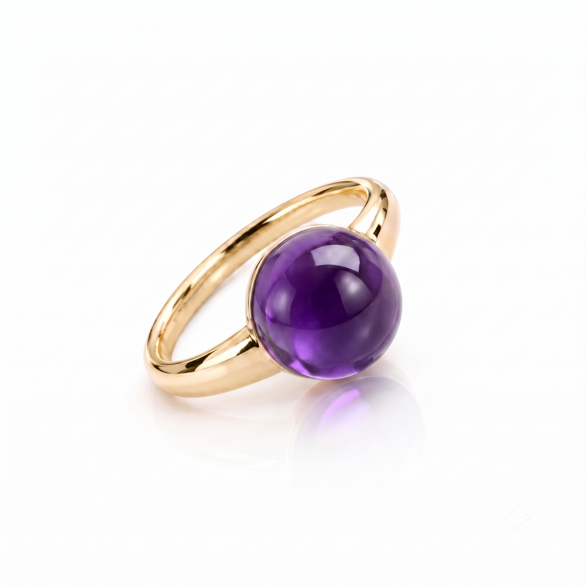 Ring Kalira with amethyst in 9K gold – Les Lulú