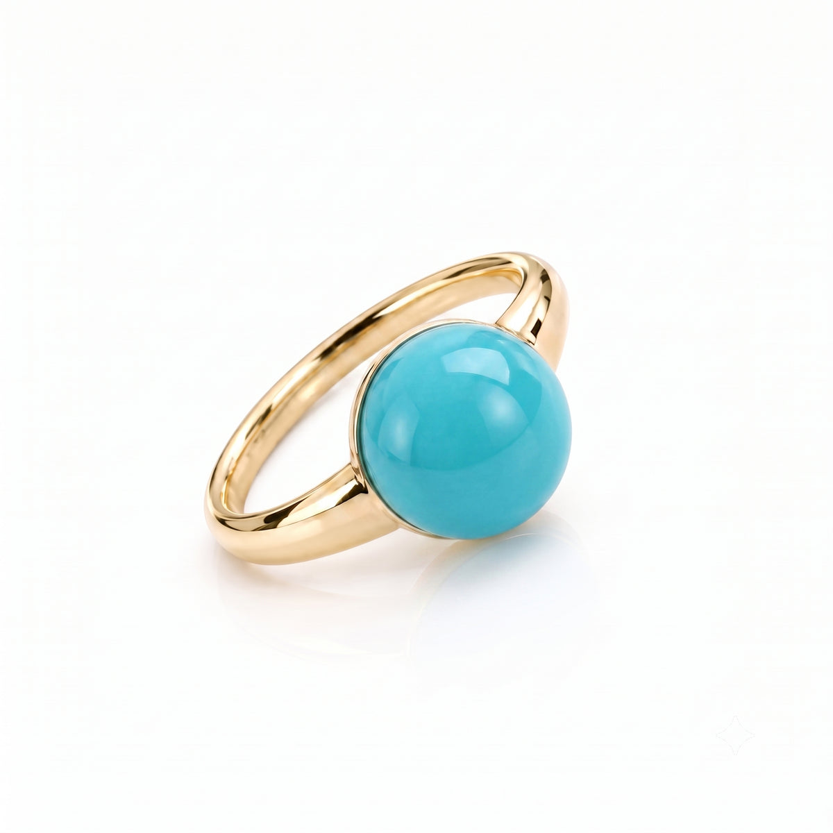 Ring Kalira with turquoise in 9K gold – Les Lulú
