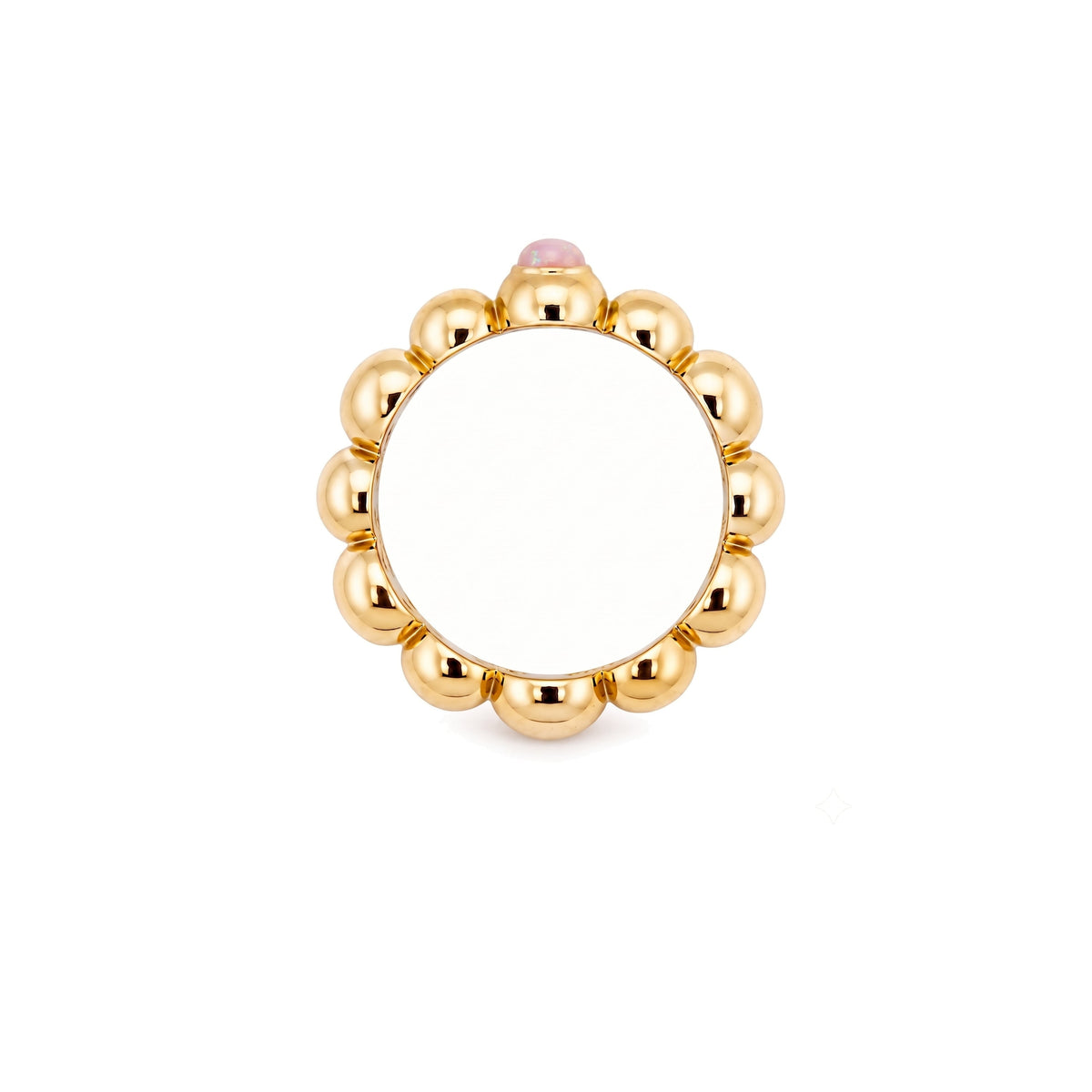 Anello Ritratto baby con opale rosa in argento 925 placcato oro 18K – dettaglio – Les Lulú