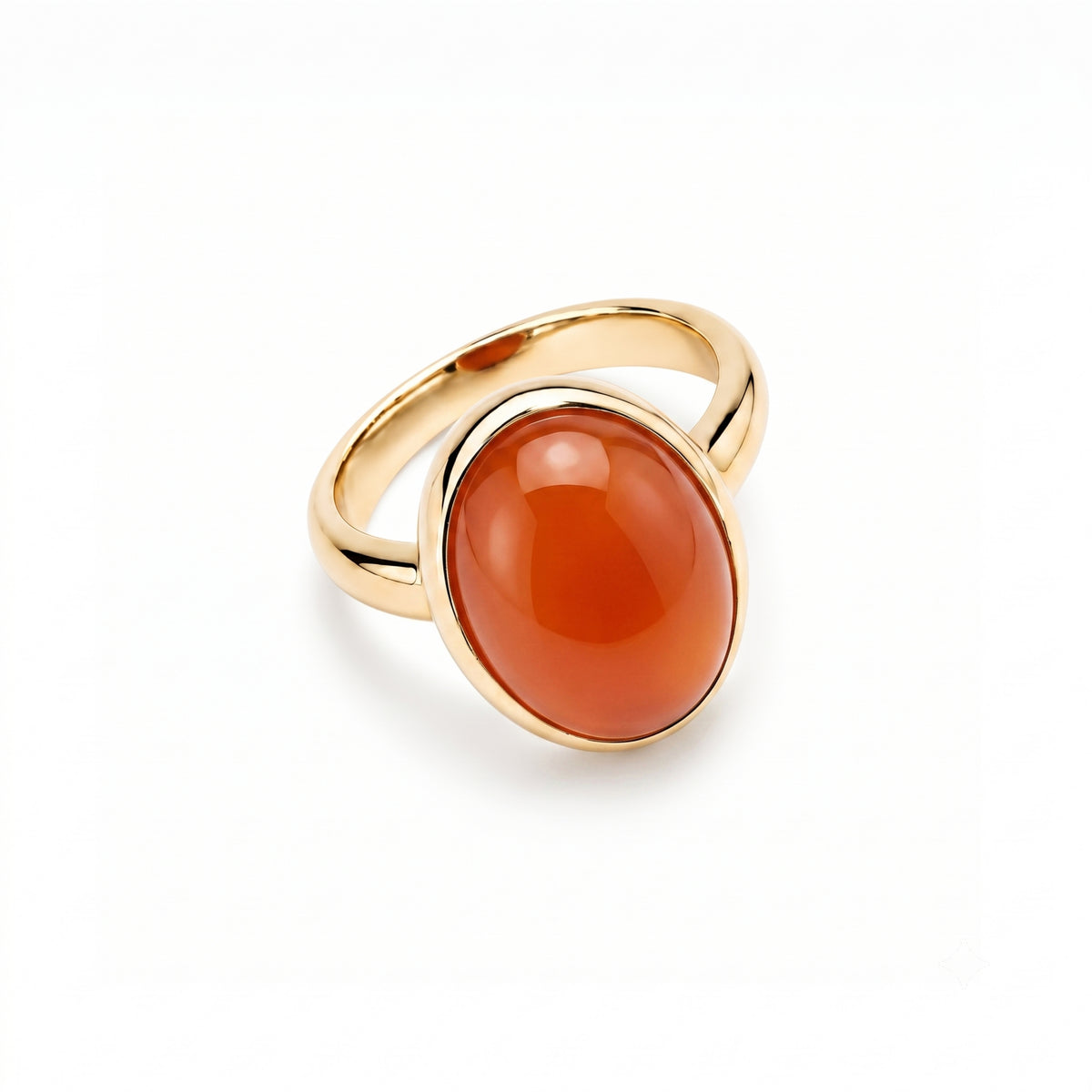 Anello Ritratto con corniola in argento 925 placcato oro 18K – Les Lulú