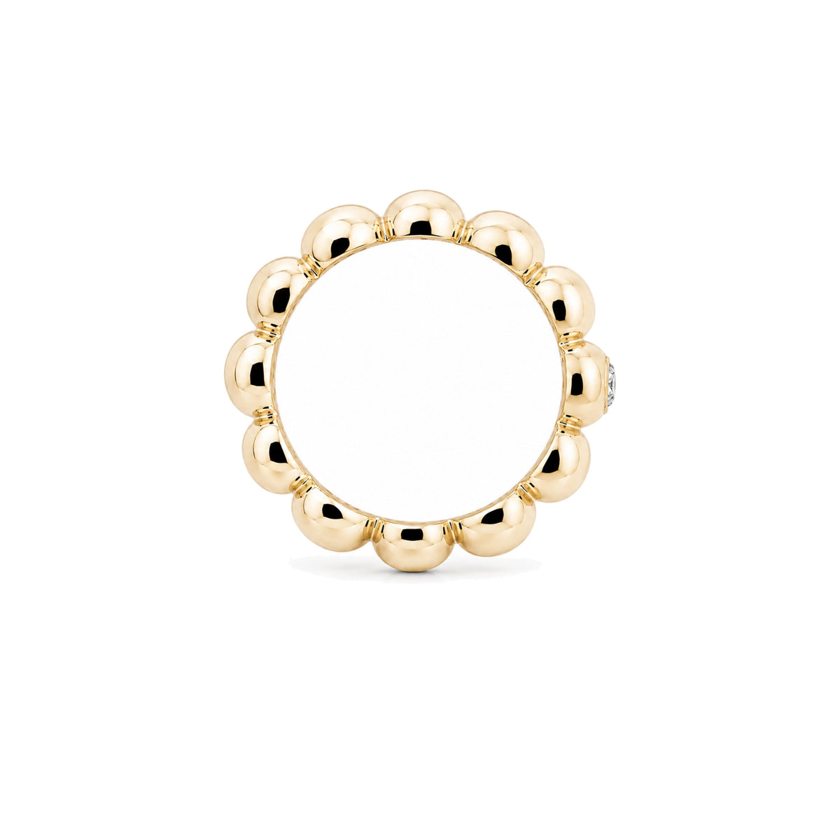 Anello Ritratto con diamante in argento 925 placcato oro 18K – dettaglio – Les Lulú