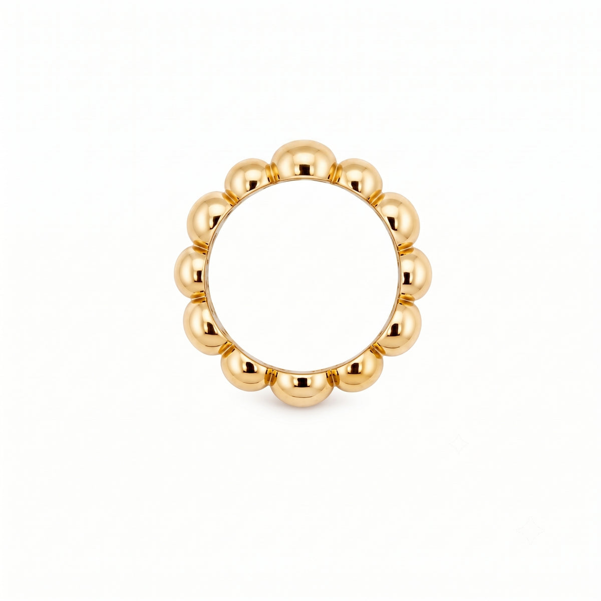 Anello Ritratto fede bombata in argento 925 placcato oro 18K – Les Lulú