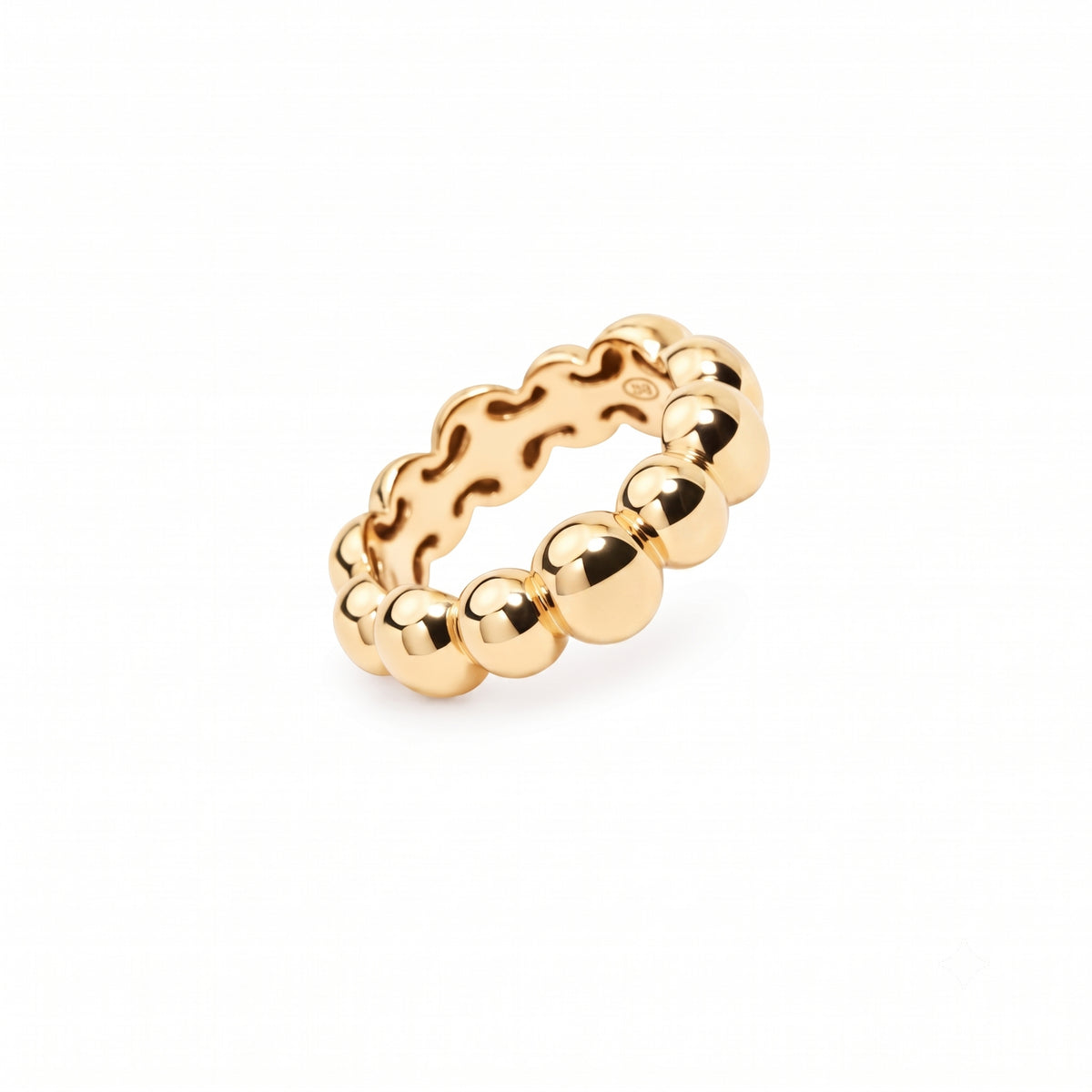 Anello Ritratto fede bombata in argento 925 placcato oro 18K – Les Lulú