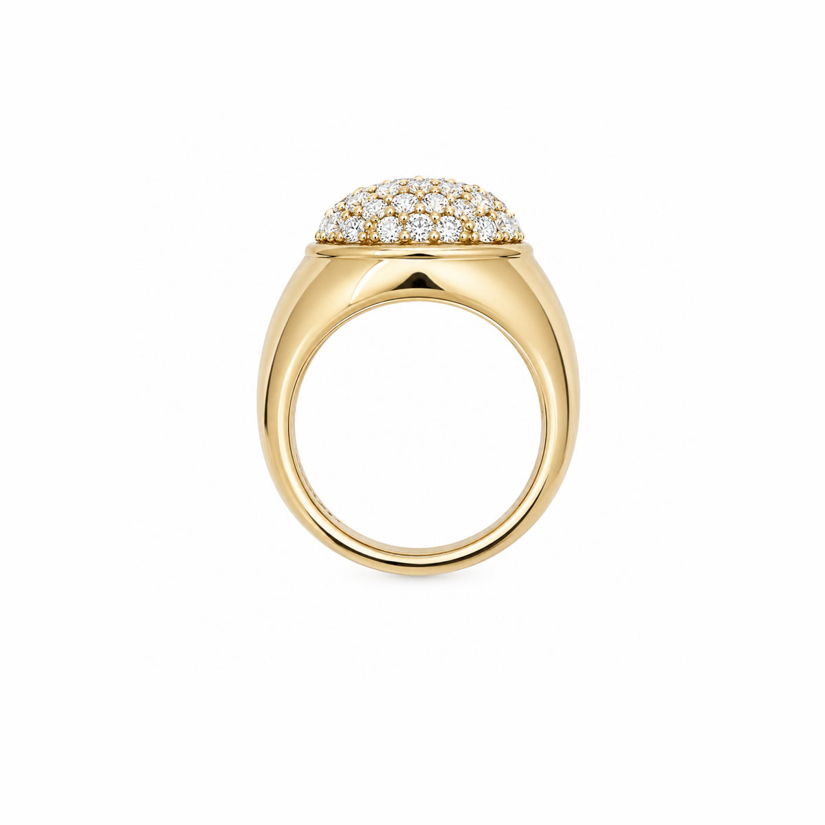 Anello Vela cocktail con pavé di diamanti in argento 925 placcato oro 18K – Les Lulú
