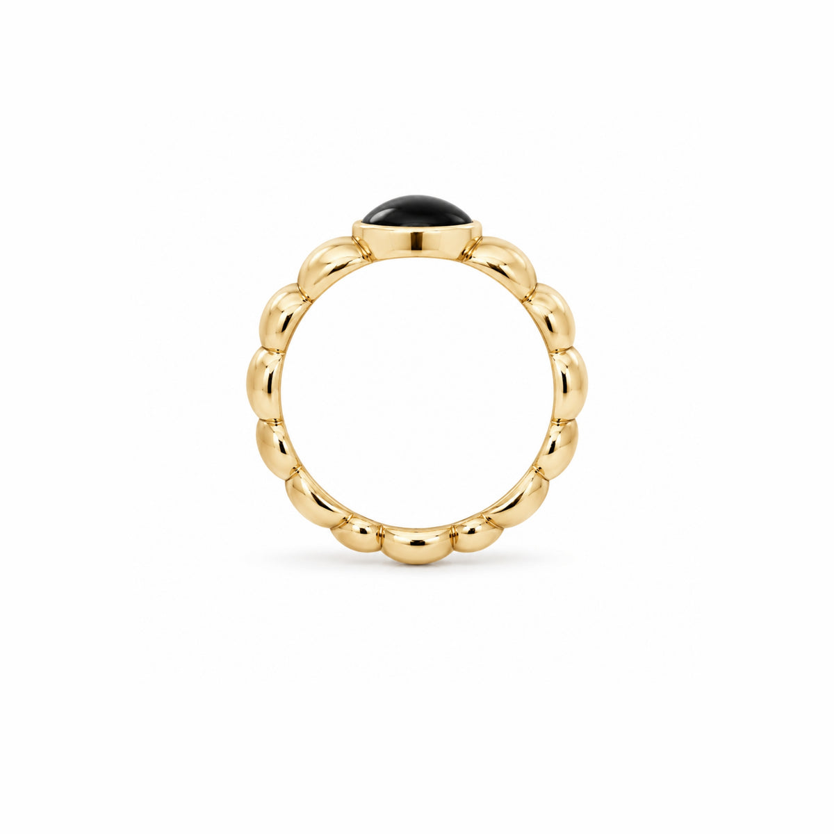 Anello Vela con onice in argento 925 placcato oro 18K – Les Lulú