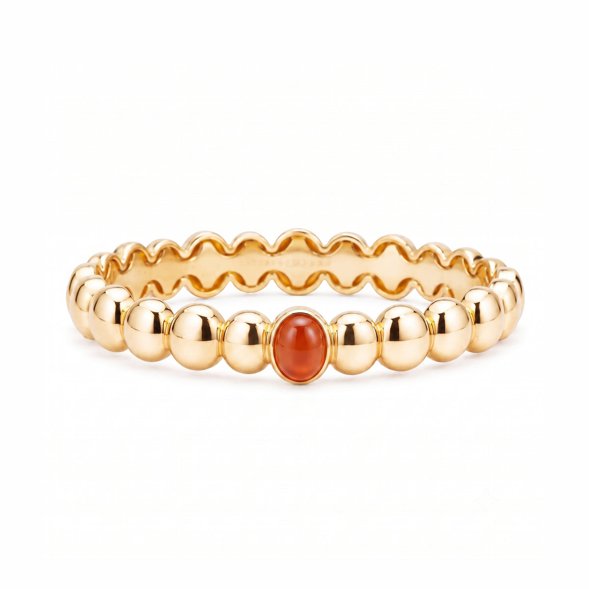 Bracciale Ritratto bangle con corniola in argento 925 placcato oro 18K – Les Lulú