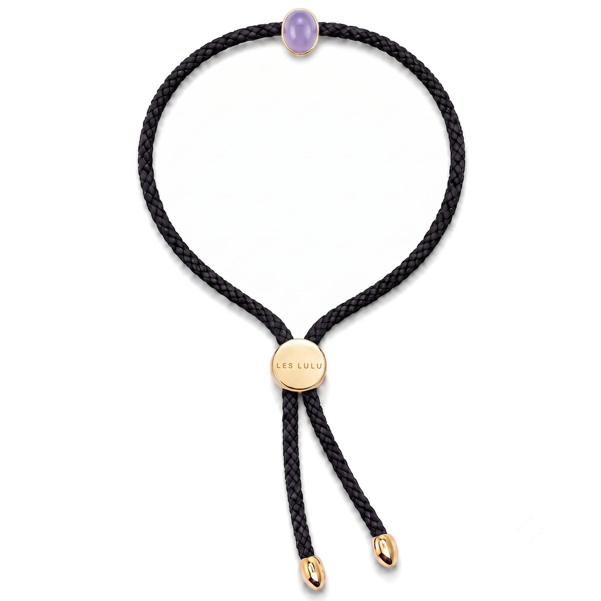 Bracciale Ritratto con giada lavanda in argento 925 placcato oro 18K – Les Lulú
