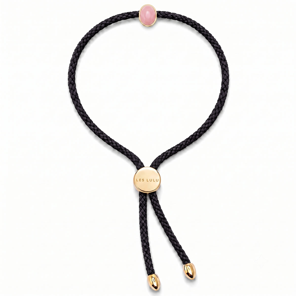 Bracciale Ritratto con opale rosa in argento 925 placcato oro 18K – Les Lulú