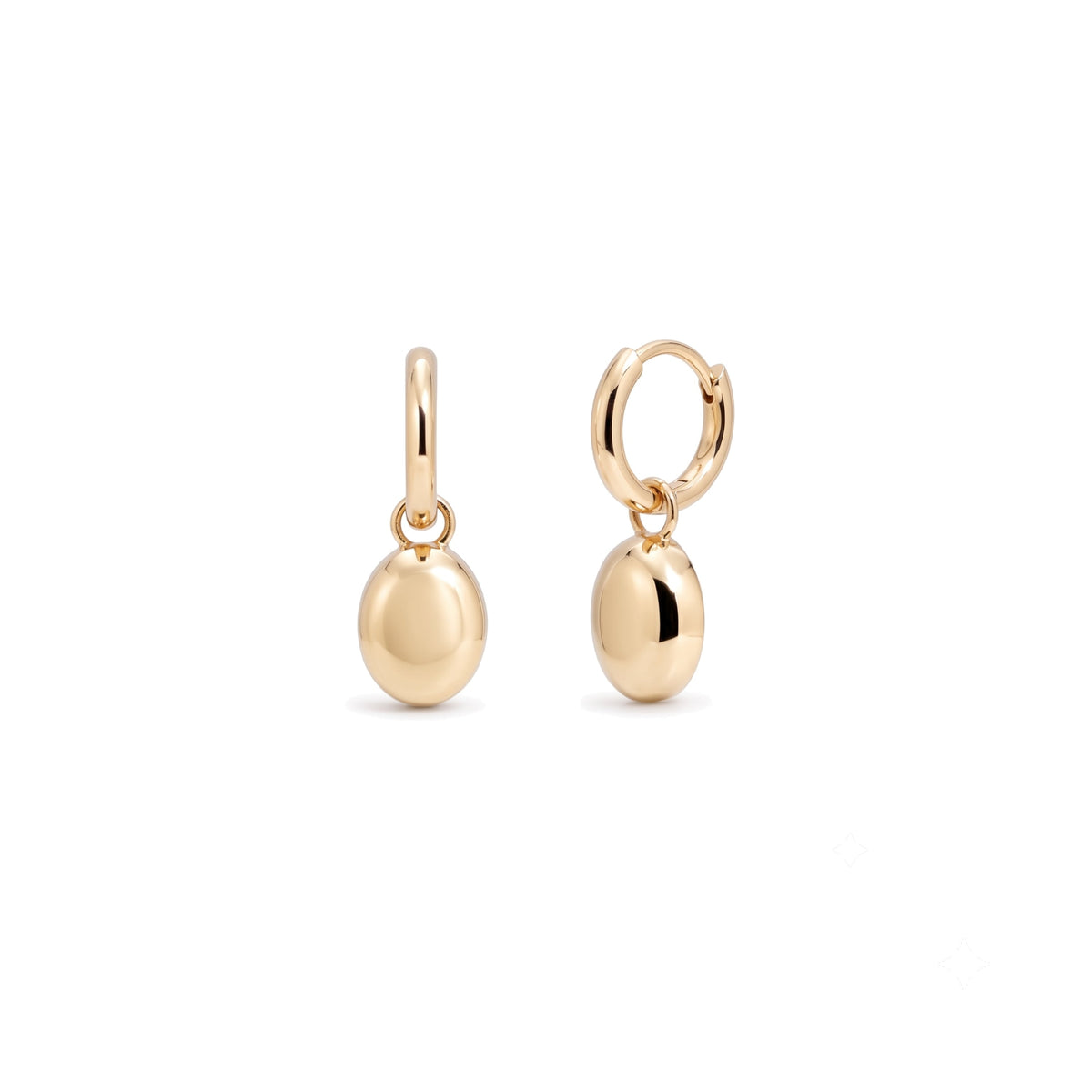 Orecchini Ritratto huggies in argento 925 placcato oro 18K – Les Lulú