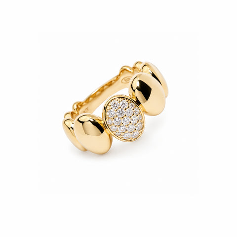 Anello Ritratto con pavé di diamanti