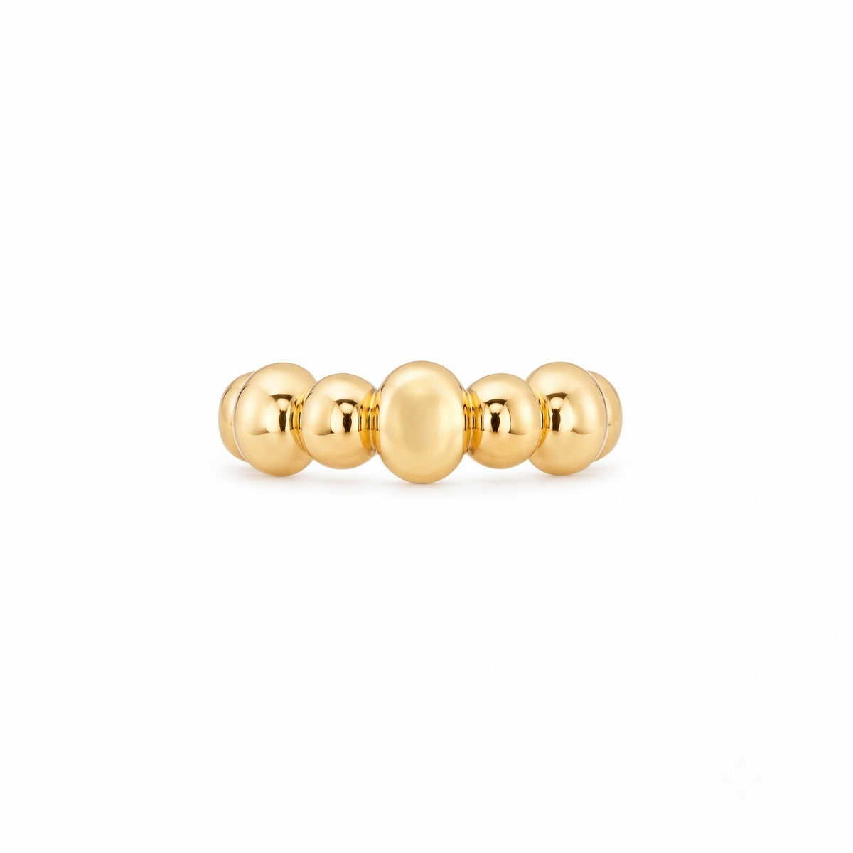 Anello Ritratto fede bombata in argento 925 placcato oro 18K – Les Lulú