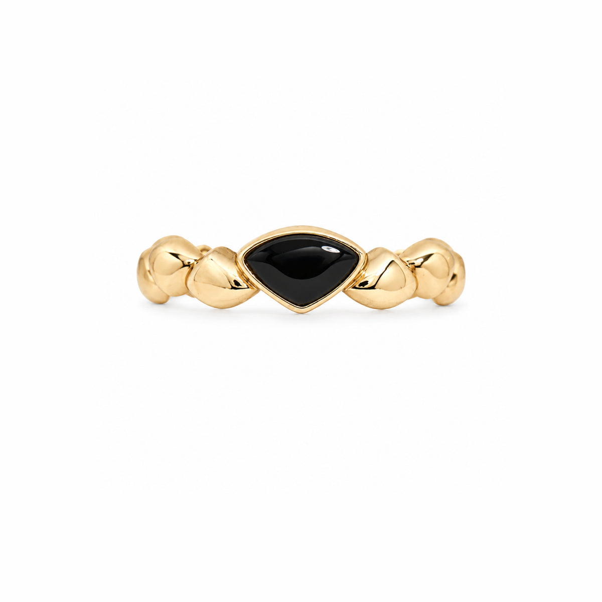 Anello Vela con onice in argento 925 placcato oro 18K – Les Lulú