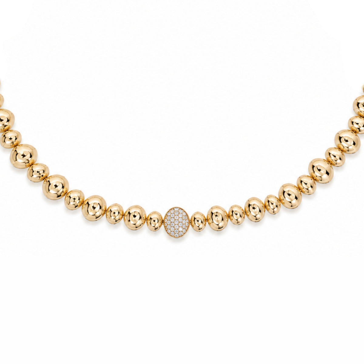 Collier Ritratto avec pavé de diamants en argent 925 plaqué or 18K – Les Lulú