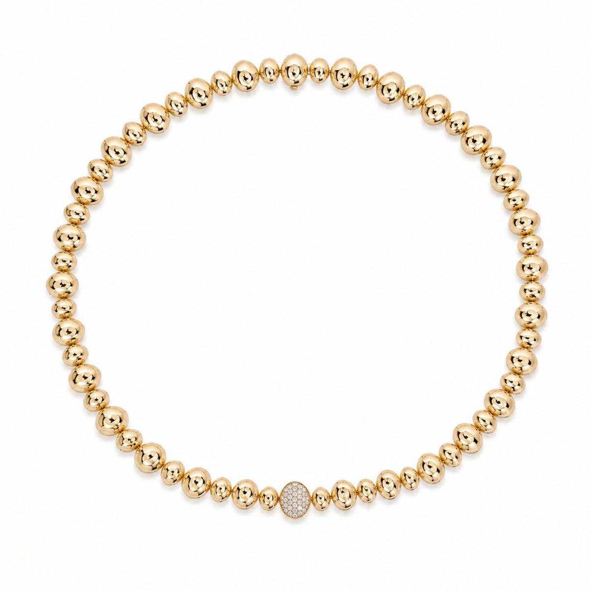 Collier Ritratto avec pavé de diamants en argent 925 plaqué or 18K – Les Lulú