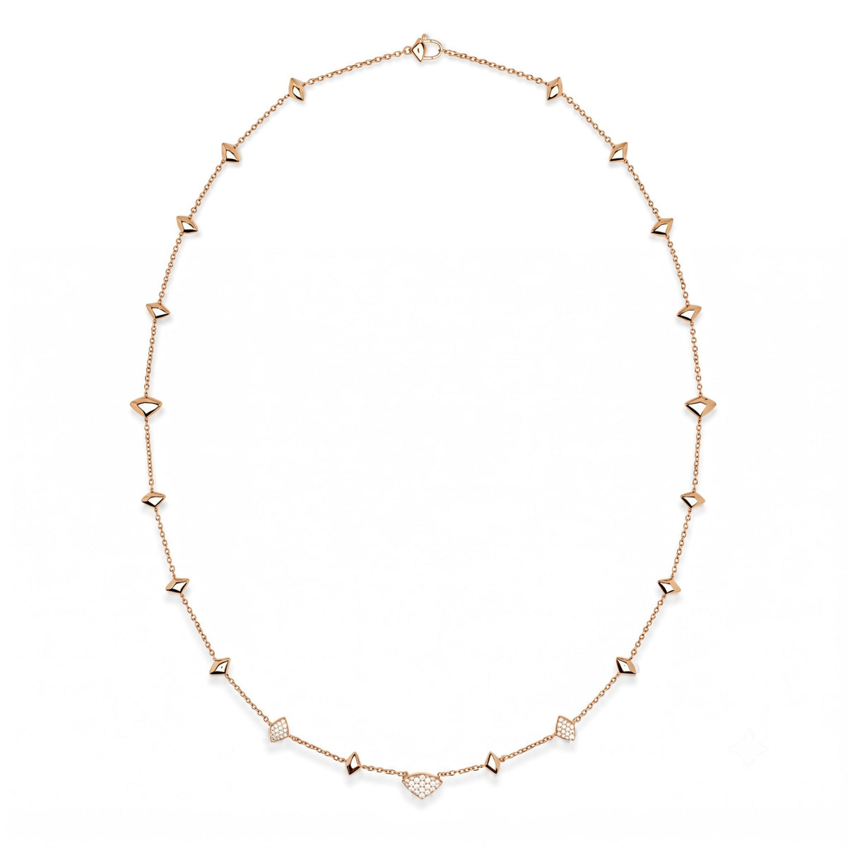 Collier Vela avec pavé de diamants en argent 925 plaqué or 18K – Les Lulú