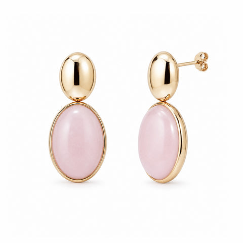 Orecchini Ritratto con opale rosa